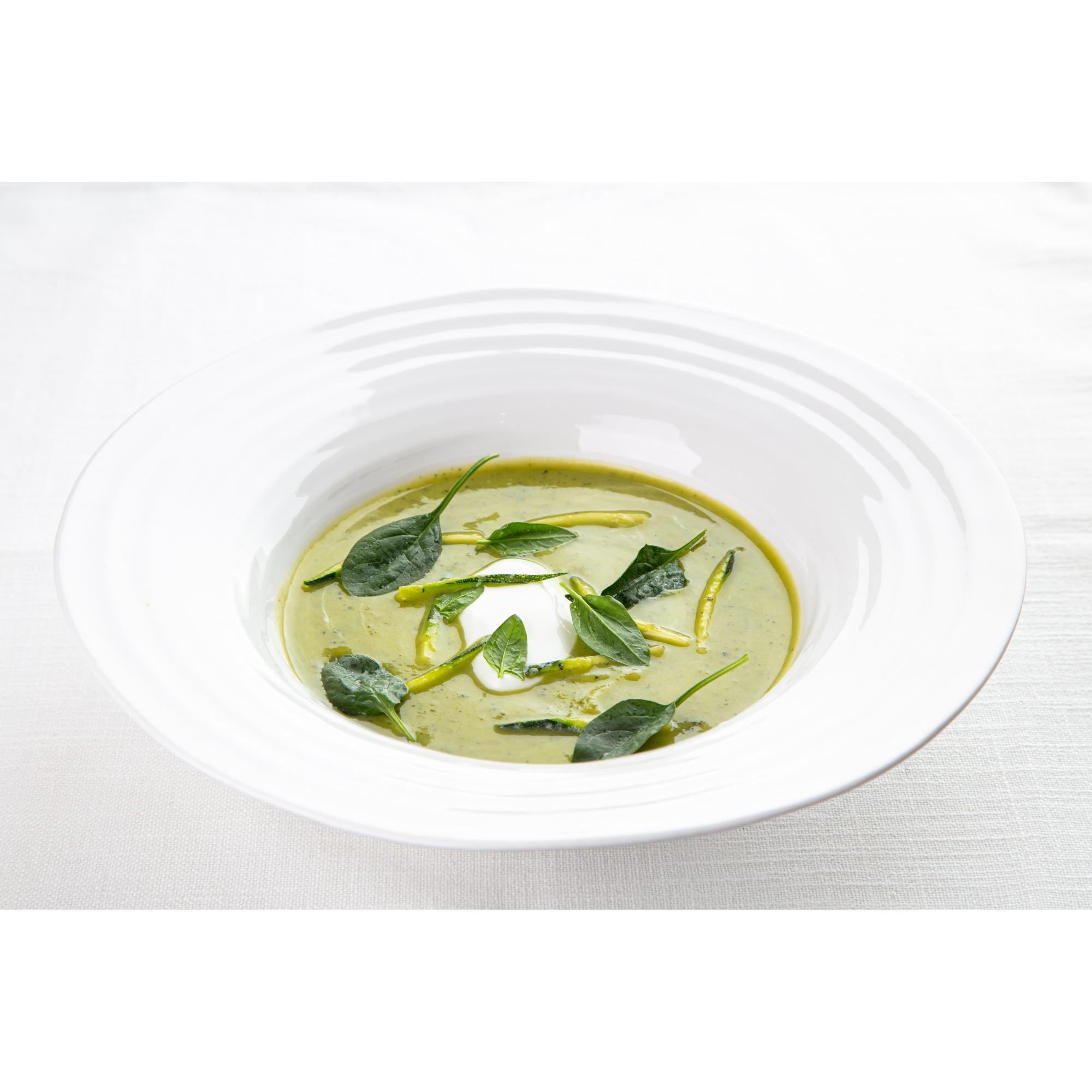 Зеленый суп с цукини ТТК. Блюдо зеленое Ирис. Соус цукини